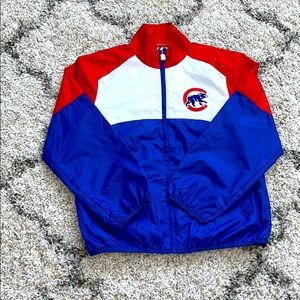 Chicago Cubs Majestic Youth Windbreaker Jacket Size Small
